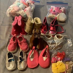 Infant girl shoes, bows & socks!